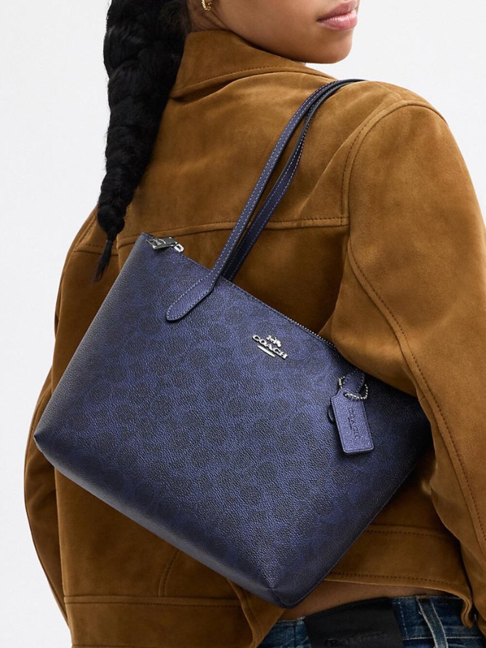 Coach Outlet Fiona Zip Tote Bag In Signature Canvas